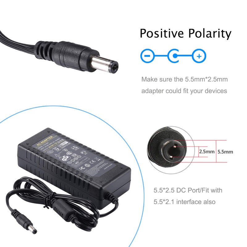 COOLM 12V Power Supply 7A 84W Security System Power Adapter, COOLM AC 100V-220V to DC 12 Volt DC 7 Amp Transformer for LED Strip Light CCTV Security System - Image 2